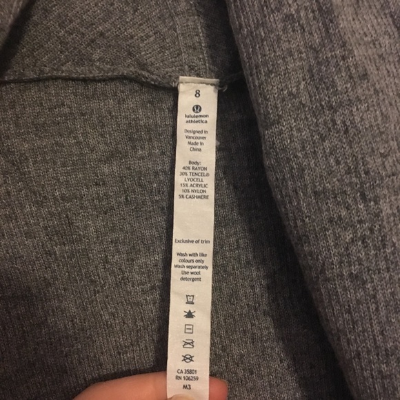 Lululemon Athleticia Grey Flowy Cardigan 8 Medium - Picture 2 of 4